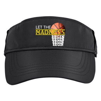 Let The Madness Begin Novelty Basketball Adult Drive Performance Visor