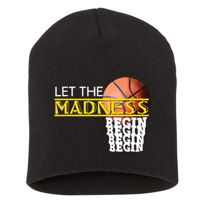 Let The Madness Begin Novelty Basketball Short Acrylic Beanie