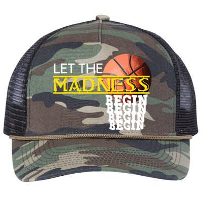 Let The Madness Begin Novelty Basketball Retro Rope Trucker Hat Cap