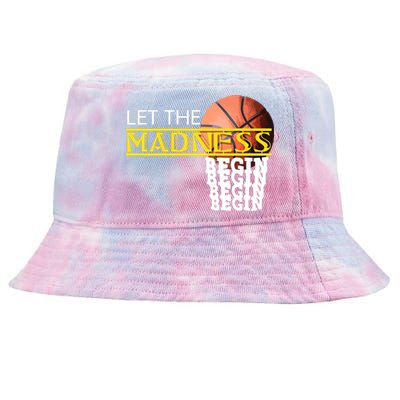 Let The Madness Begin Novelty Basketball Tie-Dyed Bucket Hat