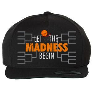 Let The Madness Begin A Funny Gift For Basketball Madness College March Premium Wool Snapback Cap