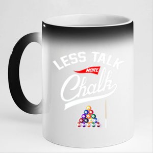 Let Talk More Chalk Great Ideas For Billiards Lover Gift Father's Day 11oz Black Color Changing Mug