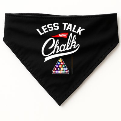 Let Talk More Chalk Great Ideas For Billiards Lover Gift Father's Day USA-Made Doggie Bandana