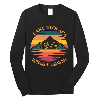 Lake Titicaca Motorboat Champion Vintage Long Sleeve Shirt