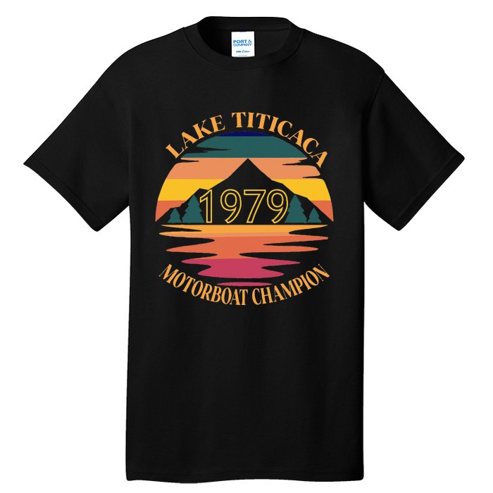 Lake Titicaca Motorboat Champion Vintage Tall T-Shirt