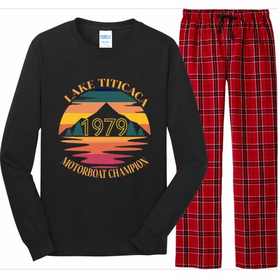 Lake Titicaca Motorboat Champion Vintage Long Sleeve Pajama Set