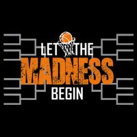 Let The Madness Begin A Funny Gift For Basketball Madness College March Premium Impact Tech Backpack