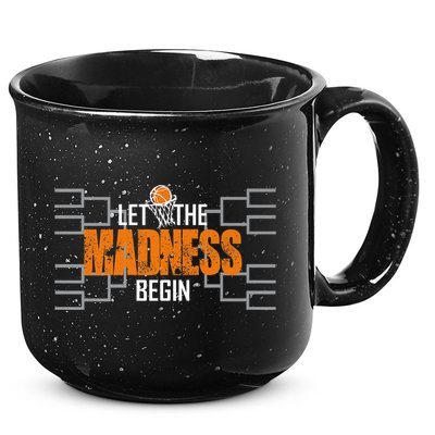 Let The Madness Begin A Funny Gift For Basketball Madness College March Premium 15oz Campfire Ceramic Mug