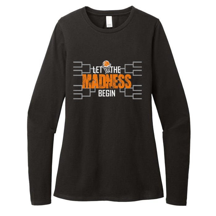 Let The Madness Begin A Funny Gift For Basketball Madness College March Premium Womens CVC Long Sleeve Shirt