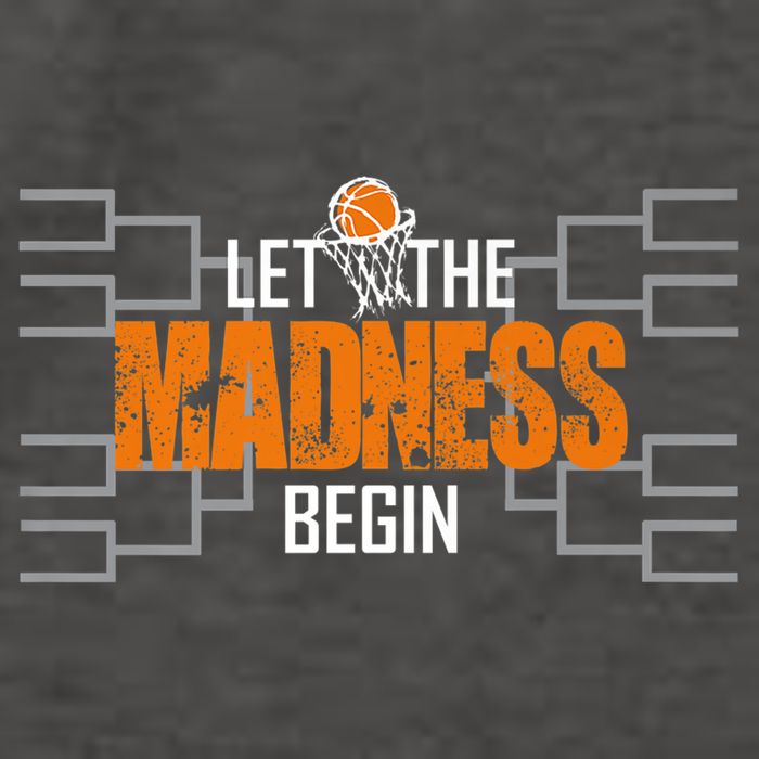 Let The Madness Begin A Funny Gift For Basketball Madness College March Premium Vector Backpack