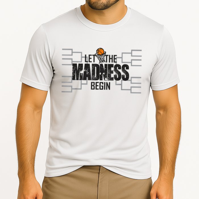 Let The Madness Begin College March Brackets Tournament Cooling Performance Crew T-Shirt