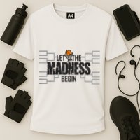 Let The Madness Begin College March Brackets Tournament Cooling Performance Crew T-Shirt