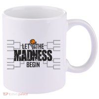 Let The Madness Begin College March Brackets Tournament 11oz C Handle Ceramic Mug