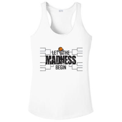 Let The Madness Begin College March Brackets Tournament Ladies PosiCharge Competitor Racerback Tank