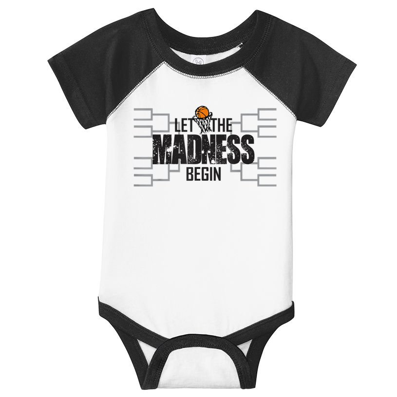 Let The Madness Begin College March Brackets Tournament Infant Baby Jersey Bodysuit