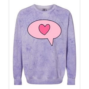 Love Text Message Colorblast Crewneck Sweatshirt