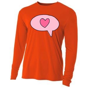 Love Text Message Cooling Performance Long Sleeve Crew