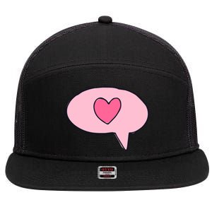 Love Text Message 7 Panel Mesh Trucker Snapback Hat