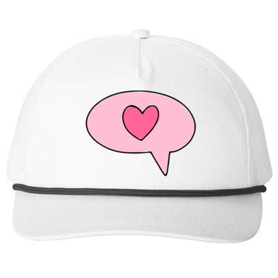 Love Text Message Snapback Five-Panel Rope Hat