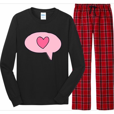 Love Text Message Long Sleeve Pajama Set