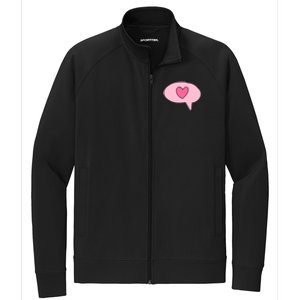 Love Text Message Stretch Full-Zip Cadet Jacket