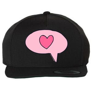 Love Text Message Wool Snapback Cap