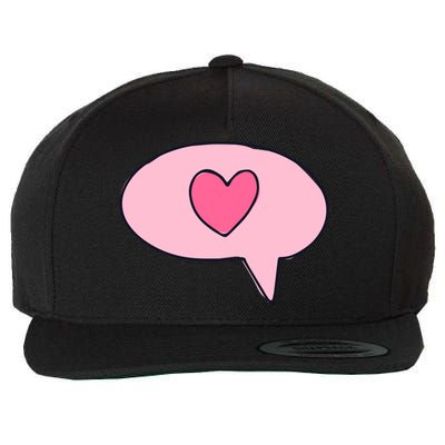 Love Text Message Wool Snapback Cap