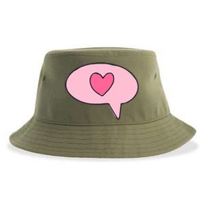 Love Text Message Sustainable Bucket Hat