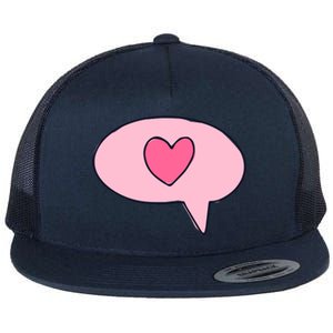 Love Text Message Flat Bill Trucker Hat