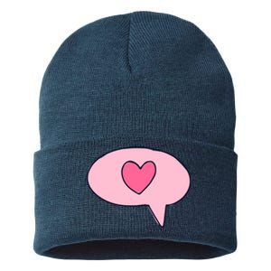 Love Text Message Sustainable Knit Beanie