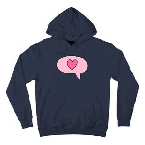 Love Text Message Tall Hoodie