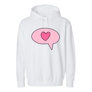 Love Text Message Garment-Dyed Fleece Hoodie