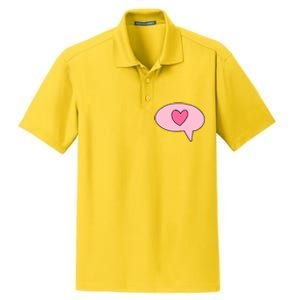 Love Text Message Dry Zone Grid Polo