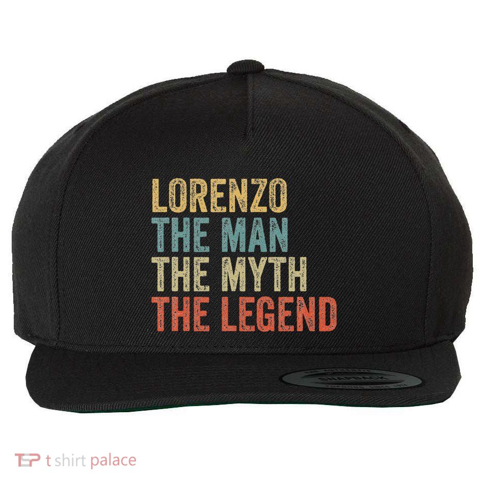 Lorenzo The Man The Myth The Legend Wool Snapback Cap