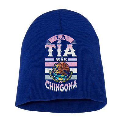 La Tía Más Chingona Mexican Aunty Gift Short Acrylic Beanie