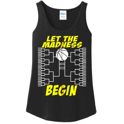 Let The Madness Begin Basketball Madness College Zip Hoodie Ladies Essential Tank