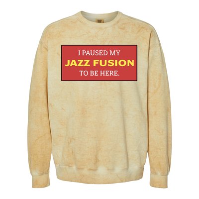 Lonious Thee Monk I Paused My Jazz Fusion To Be Here Colorblast Crewneck Sweatshirt