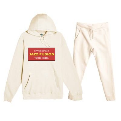 Lonious Thee Monk I Paused My Jazz Fusion To Be Here Premium Hooded Sweatsuit Set