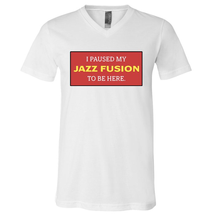 Lonious Thee Monk I Paused My Jazz Fusion To Be Here V-Neck T-Shirt