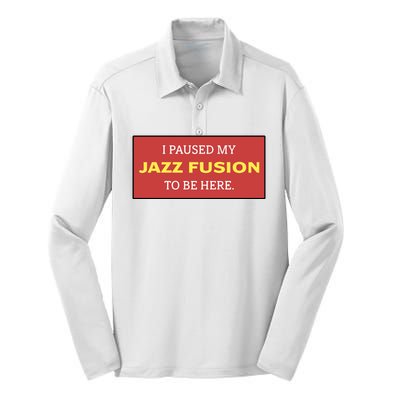 Lonious Thee Monk I Paused My Jazz Fusion To Be Here Silk Touch Performance Long Sleeve Polo