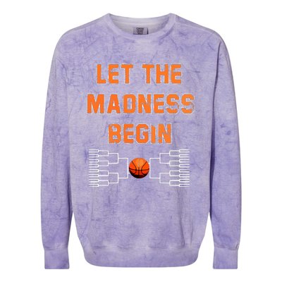 Let The Madness Begin Basketball Hoodie Colorblast Crewneck Sweatshirt