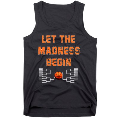 Let The Madness Begin Basketball Hoodie Tank Top