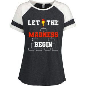 Let The Madness Begin College Basketball Tournament Enza Ladies Jersey Colorblock Tee