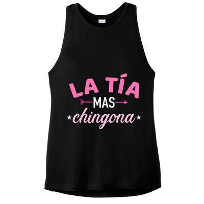 La TíA Mas Chingona Ladies PosiCharge Tri-Blend Wicking Tank