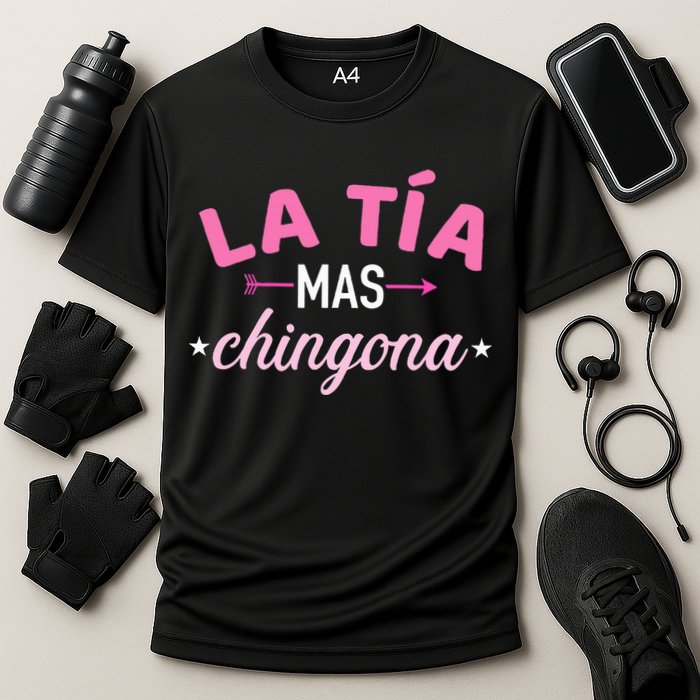 La TíA Mas Chingona Cooling Performance Crew T-Shirt