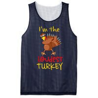 Loudest Turkey Matching Family Group Thanksgiving Party Mesh Reversible Basketball Jersey Tank