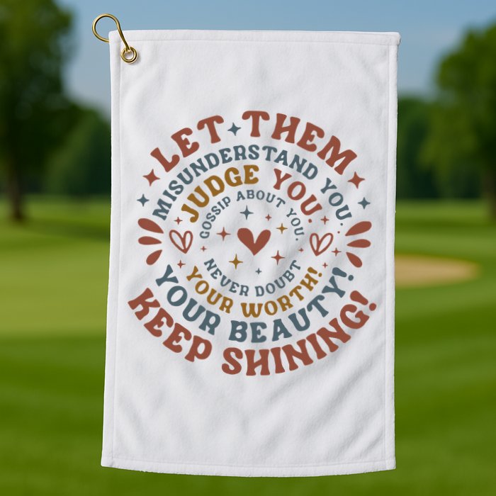 Let Them Misunderstand You Judge You Gossip About You Golf Towel