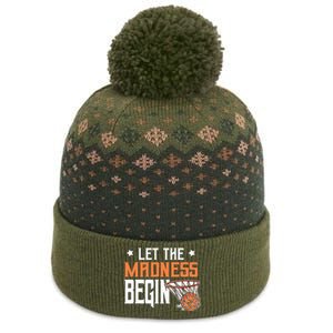 Let The Madness Begin Basketball Lovers The Baniff Cuffed Pom Beanie