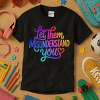 Let Them Misunderstand You Funny Mental Health Kids T-Shirt