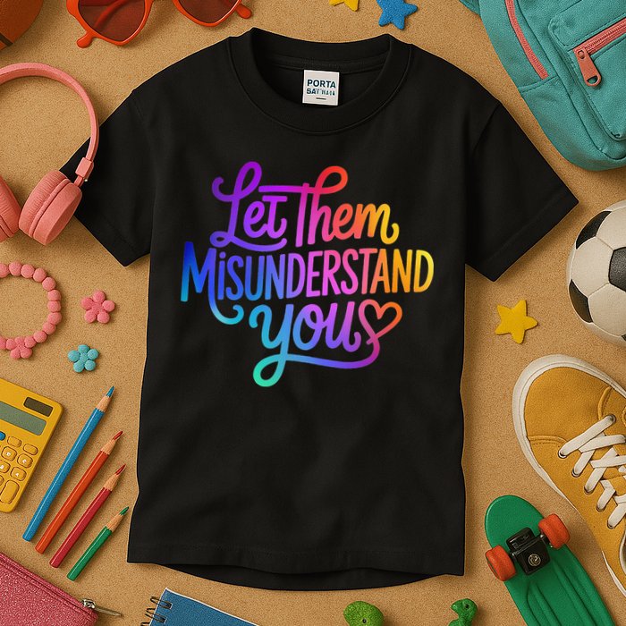 Let Them Misunderstand You Funny Mental Health Kids T-Shirt